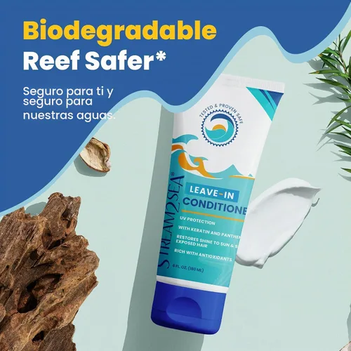 Vista 7 de Stream2Sea - Acondicionador de cabello sin sulfato sin enjuague con protección solar, 1 onza cada uno, paquete de 3