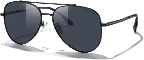Vista 2 de MERRY'S Gafas de sol clásicas de aviador espejadas para hombres y mujeres, polarizadas, para conducir, pescar, hombres
