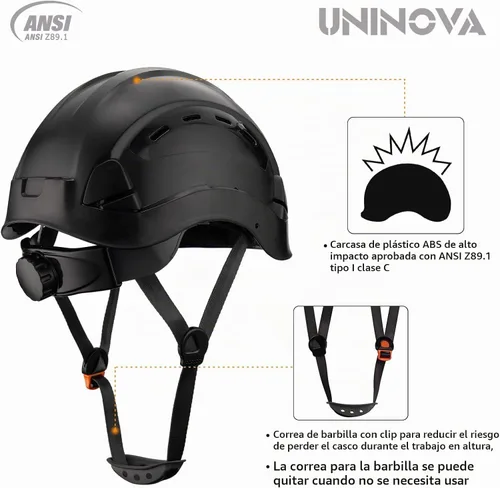 Vista 2 de Hard Hat, Cascos De Construccion, Vented Safety Helmet Negro