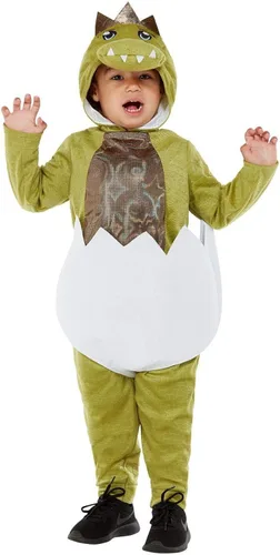 Vista 2 de Smiffys 71065T1 Disfraz de dinosaurio para niños pequeños verde de 1 a 2 años