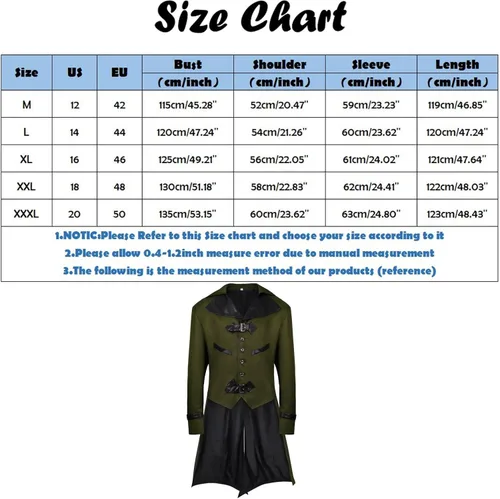Vista 3 de Chaqueta medieval Steampunk para hombre, chaqueta gótica de vampiro, abrigo Frock, disfraz de Halloween, uniforme victoriano gótico retro