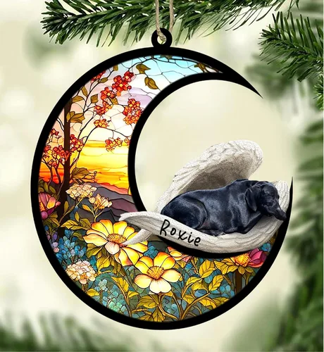 Vista 50 de Atrapasoles conmemorativo personalizado para perros, adorno navideño de Airedale Terrier, recuerdo por pérdida de mascota, regalos conmemorativos