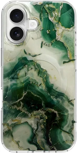 Vista 45 de Funda degradada para iPhone 14 Pro - Diseño multicolor degradado naranja y amarillo, resistente a los impactos y con imanes