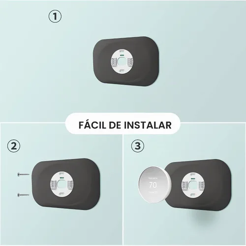 Vista 6 de Petrichor Nest - Placa de pared para termostato, compatible con Google Nest 2020, kit de molduras, accesorio de cubierta para una fácil instalación