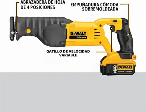 Vista 3 de DEWALT DCS380P1 Kit de sierra circular con batería de iones de litio 20V MAX