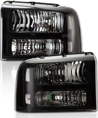Vista 17 de G-PLUS Faros delanteros delanteros para Ford F250 F350 F450 F550 Super Duty 1999-2004; compatible con Ford Excursion 2000-2004 lente transparente