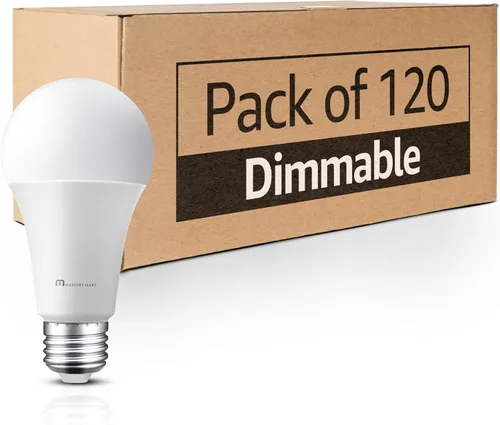 Vista 10 de MASTERY MART Bombillas LED de 10 vatios [equivalente a 60 vatios], A19 - E26 regulables, 2700 K blanco suave, 800 lúmenes, base de tornillo mediano