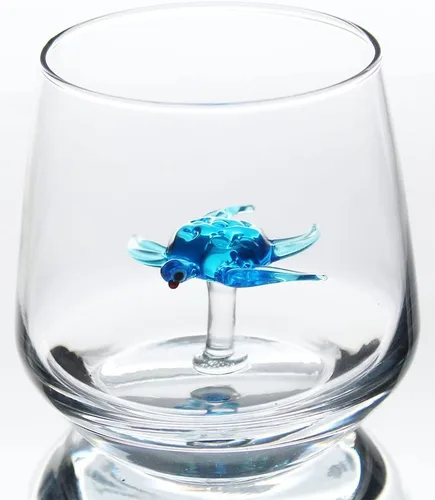 Vista 16 de Taza de vidrio 3D con bonita figura de animal en el interior, figura de cangrejo de vidrio soplado a mano en el interior, vaso sin tallo para vino