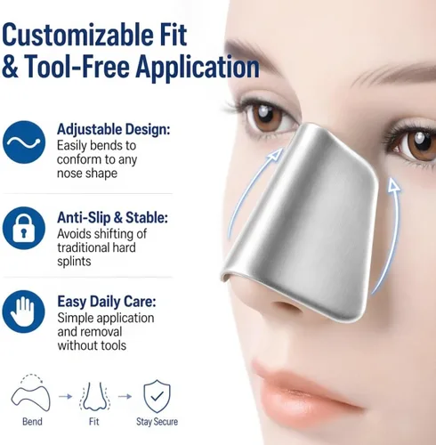 Vista 9 de 5pcs Aluminum Nasal Splint for Nasal Bridge Support and Stability