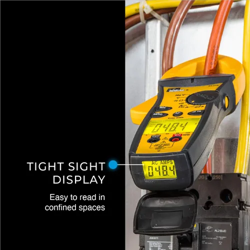 Vista 3 de IDEAL INDUSTRIES INC. 61-775 1000 Amp TightSight - Abrazadera Medidor AC/DC con TRMS, corriente y voltaje RMS verdaderos, CATIII para 1000 V, CATIV