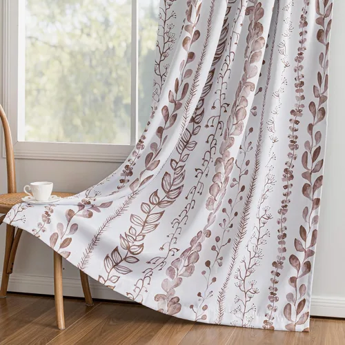 Vista 10 de MEETSKY Cortinas verde salvia de 63 pulgadas de largo, cortinas boho para sala de estar y dormitorio, cortinas semitransparentes de estilo lino