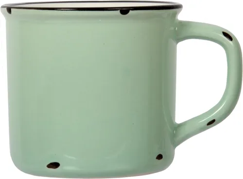 Vista 2 de Luciano Housewares Beautiful Distressed Holiday Collection - Tazas de café esmaltadas, 15.2 onzas, juego de 4 Verde (Mint Green)