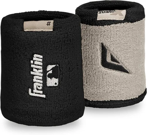 Vista 11 de Franklin Sports Pulseras MLB Xvent - Béisbol + Softbol - 4 pulgadas - Transpirable + Duradero rojo y gris