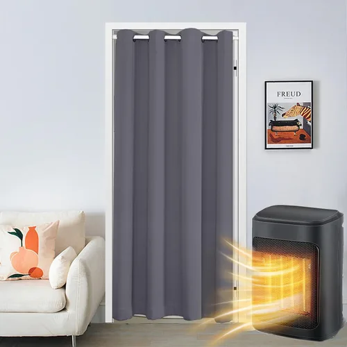 Vista 25 de SK Studio Cortinas opacas para armario, cortinas opacas con aislamiento térmico y ojales, cortinas de puerta para divisor de habitación, pasillo