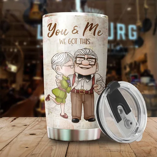Vista 3 de MARSANA Regalos para ella - Vaso de San Valentín para pareja, vaso de 20 onzas