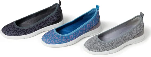 Vista 2 de Dearfoams Zapatos planos de ballet Mia para mujer, originales, cómodos, ligeros y sin cordones