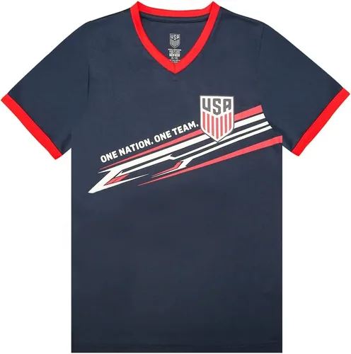 Vista 7 de Icon Sports Official Licensed US Soccer USMNT Youth Kids Game Day Shirts Athletic Active Training Game Tee Top
