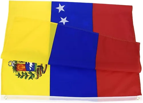 Vista 2 de Bandera de Venezuela de 7 estrellas 1954 Banderas de la República de Venezuela con ojales de latón de 3 x 5 pies