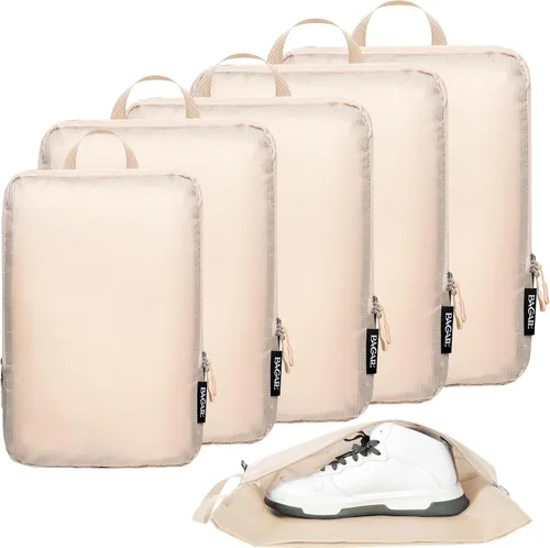 Vista 137 de BAGAIL 4 Set/6 Set Ultraligero Compresión Embalaje Cubos Organizador de Embalaje para Accesorios de Viaje Equipaje Maleta Mochila