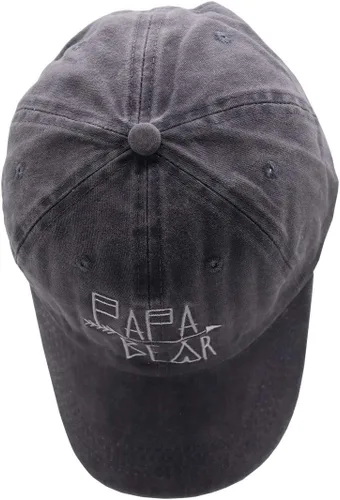 Vista 4 de KKMKSHHG Unisex Papa Bear Denim Hat Adjustable Washed Dyed Cotton Dad Baseball Caps