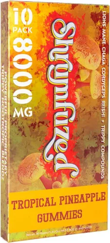 Vista 2 de Shrumfuzed Shrumfuzed - Gomitas nootrópicas patentadas de 8000 mg - Mezcla de hongos nootrópicos de melena de león, reishi, chaga y cordycep