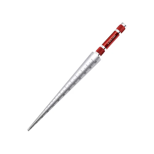 Vista 8 de Regla cónica de agujero, calibre de pinza, calibre de apertura cónica de amplia aplicación, medición de agujero redondo, probador de apertura