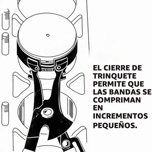 Vista 5 de Powerbuilt - Juego de herramientas de compresor de anillo de pistón para motor de automóvil, abrazaderas de mantenimiento de vehículos, alicates