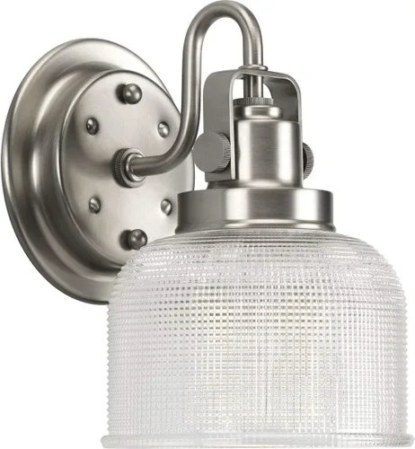 Vista 13 de Progress Lighting P2989-15 Colección Archie Tocador de Baño Costero de Cristal Transparente Prismático Doble, 1 Luz, Cromo Pulido