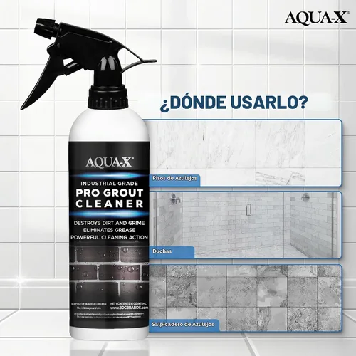 Vista 7 de AQUA-X Limpiador de lechada de 16 onzas – Removedor de manchas de azulejos y lechada resistente para pisos, duchas y baños – Fórmula de limpieza