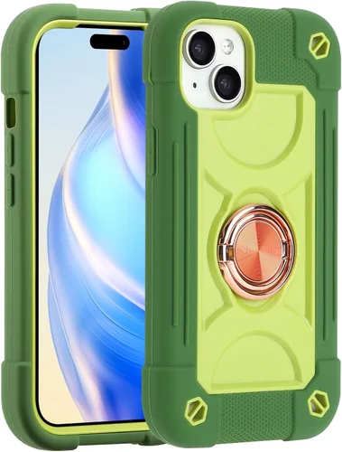 Vista 45 de MARKILL Funda compatible con iPhone 14 Pro de 6.1 pulgadas con soporte de anillo integrado, protección contra caídas de grado militar, carcasa Palta