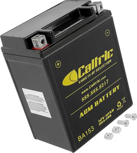 Vista 5 de Caltric Agm - Batería compatible con Yamaha Tri Moto 200 250 Ytm200E Ytm-200E Ytm225Dr Ytm225Dx 1983-1986