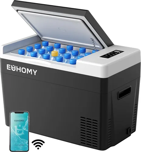 Vista 10 de EUHOMY Refrigerador de 23 cuartos de galón de 12 voltios, congelador