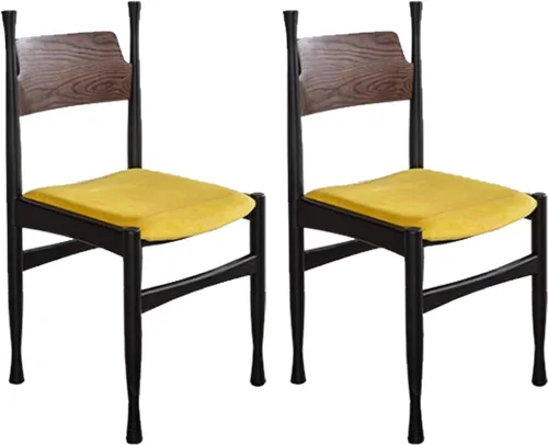 Vista 15 de Sillas de comedor, modernas sillas de comedor de madera, silla de cocina tapizada, taburete sin brazos de granja, silla ocasional para cocina, sala