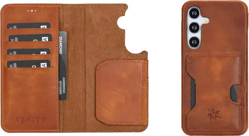 Vista 107 de Venito Florence - Funda de piel compatible con Samsung Galaxy S9, extra segura con bloqueo RFID, cartera desmontable para teléfono (gris decolorado)
