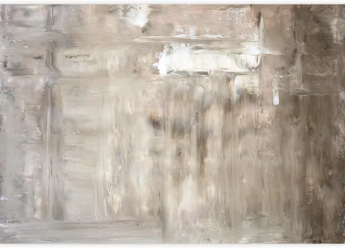 Vista 2 de wall26 - Pintura de arte abstracto marrón y beige - Mural de pared extraíble Papel pintado autoadhesivo grande - 66x96 pulgadas