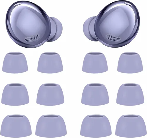 Vista 7 de 6 pares de auriculares de repuesto para Galaxy Buds Pro Eartips, S/M/L de 3 tamaños, goma de silicona flexibles, puntas de ala compatibles con Negro