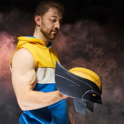 Vista 9 de Máscara de juego premium de Marvel Legends Series Wolverine, colección de accesorios de película para adultos