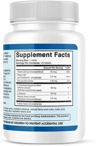 Vista 2 de Zen Comfort para niños, Apoyo orgánico para la relajación con 5-HTP, L-Teanina, Pasiflora, Zinc, Formulado por pediatras, Sin azúcar, Vegano, Sabor