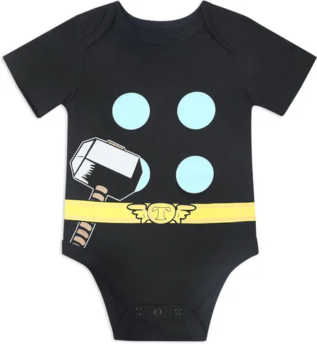 Vista 5 de Marvel Avengers Baby Boys 5 Pack Short Sleeve Bodysuit for Newborns and Infants BlueRedBlackGreen
