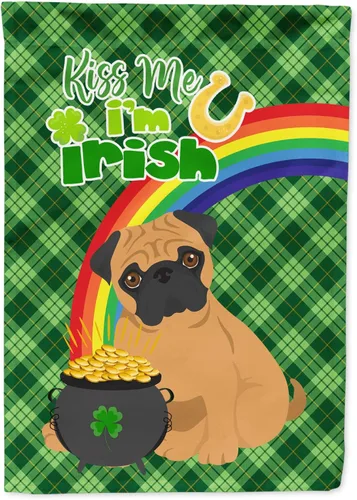 Vista 188 de Caroline's Treasures WDK4731GF - Bandera decorativa para jardín del día de San Patricio, color negro y tostado, Airedale Terrier, para jardín