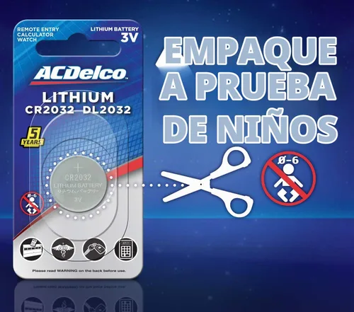 Vista 3 de Powermax ACDelco - 6 pilas CR2032, batería de litio de 3 V con botón para reloj y electrónica pequeña, 5 años de vida útil