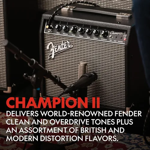 Vista 4 de Fender Champion II - Amplificador combinado de guitarra eléctrica de 25 W Negro