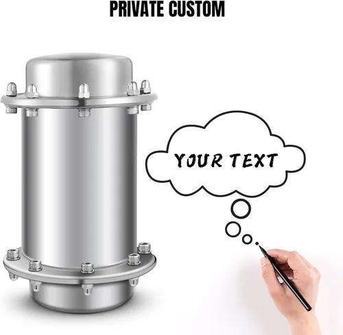 Vista 2 de OXYEFEI Customized Stainless Steel Time Capsule Personalized Waterproof Lock Container for Future Gifts 7.5Inch (Stainless Steel)