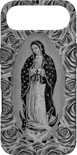 Vista 26 de Funda para iPhone 14 Pro Max Our Lady Virgen De Guadalupe Virgen María Floral