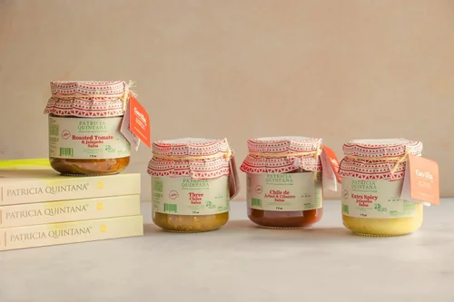 Vista 8 de Patricia Quintana Auténtico paquete de muestras de salsa mexicana – Disfruta de tomate asado y salsa jalapeño, salsa jalapeño extra picante, salsa