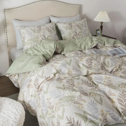 Vista 13 de HoneiLife Juegos de Fundas de Edredón Twin - Funda de Edredón Floral 100% Algodón, Juego de Ropa de Cama Transpirable de 2 Piezas con Cierre