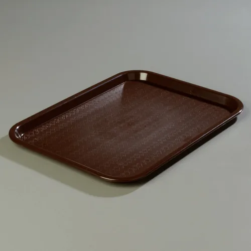 Vista 6 de CFS CT141869 Bandeja estándar para cafetería/comida rápida, 14 x 18 pulgadas, chocolate (paquete de 2)