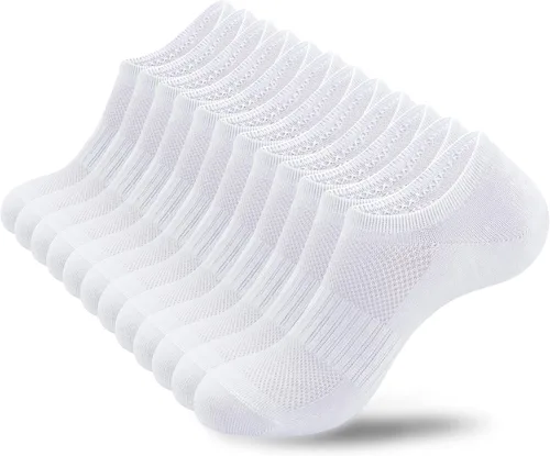 Vista 7 de ATBITER 12 pares de calcetines invisibles para mujer, tobillo bajo 12 pares-6blanco+6negro