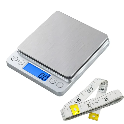 Vista 8 de Báscula digital pequeña, 6.6 lbs/0.00 oz, 6.6 libras, báscula de cocina, báscula de alimentos, con pantalla LCD retroiluminada azul, 6