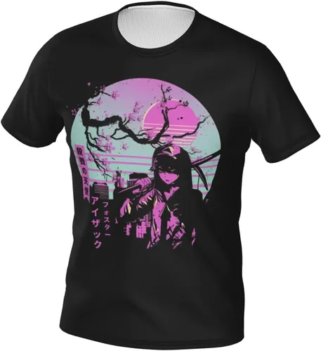 Vista 2 de Anime Angels-of-Death T-Shirt Men's Fashion Round Neck Cotton Clothes Summer Short Sleeve Tee
